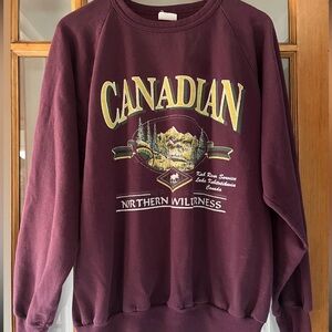 Canadian Maroon Sweater - Northern Wilderness Design